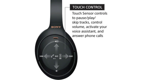 Sony WH-1000XM4 Wireless Premium Noise Canceling Overhead Headphones with Mic for Phone-Call and Alexa Voice Control, Black WH1000XM4 - Image 4