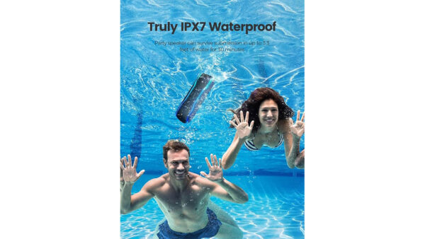 Portable Bluetooth Speaker, IPX7 Waterproof Wireless Speakers with Colorful Flashing Lights, 25W Super Bass 24H Playtime, 100ft Range, - Image 2