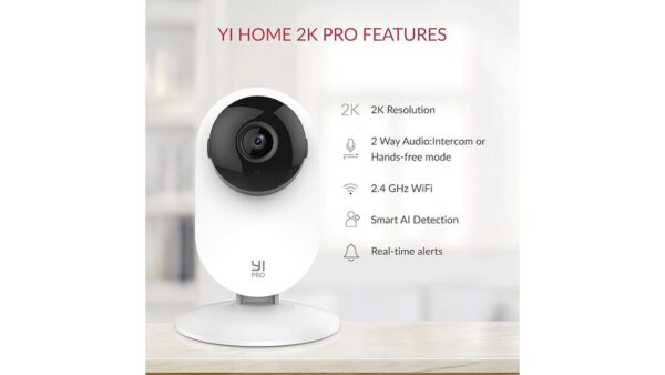 YI Pro 2K 3PC Home Security Camera, 2.4GHz Indoor Cameras for Home Security with Person, Vehicle, Animal Smart Detection, Phone App for Baby, - Image 2