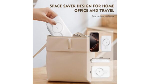 Magnetic Wireless Charger for iPhone: 3 in 1 Travel Charging Station for Apple Devices for iPhone 16 15 14 13 12 Pro Max Plus - Foldable Charging Pad for Apple Watch Series & Airpods 4 3 2 Pro - Image 5