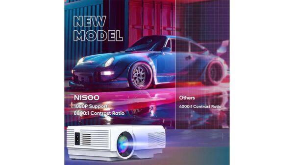 Projector with WiFi and Bluetooth, Upgrade Outdoor Projector, Mini Movie Projector Supports 1080P Synchronize Smartphone Screen by WiFi/USB Cable for Home Entertainment - Image 5