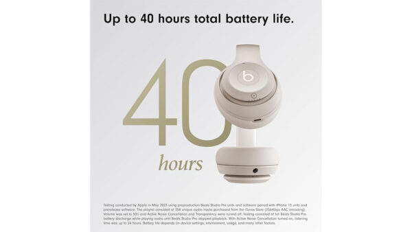 Beats Studio Pro - Wireless Bluetooth Noise Cancelling Headphones - Personalized Spatial Audio, USB-C Lossless Audio, Apple & Android Compatibility, Up to 40 Hours Battery Life - Sandstone - Image 3