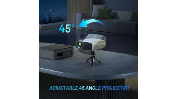 Mini Projector for iPhone, ELEPHAS 2024 Upgraded 1080P HD Projector, 8000L Portable Projector with Tripod, Movie Projector Compatible with Android/iOS/Windows/TV Stick/HDMI/USB - Image 2